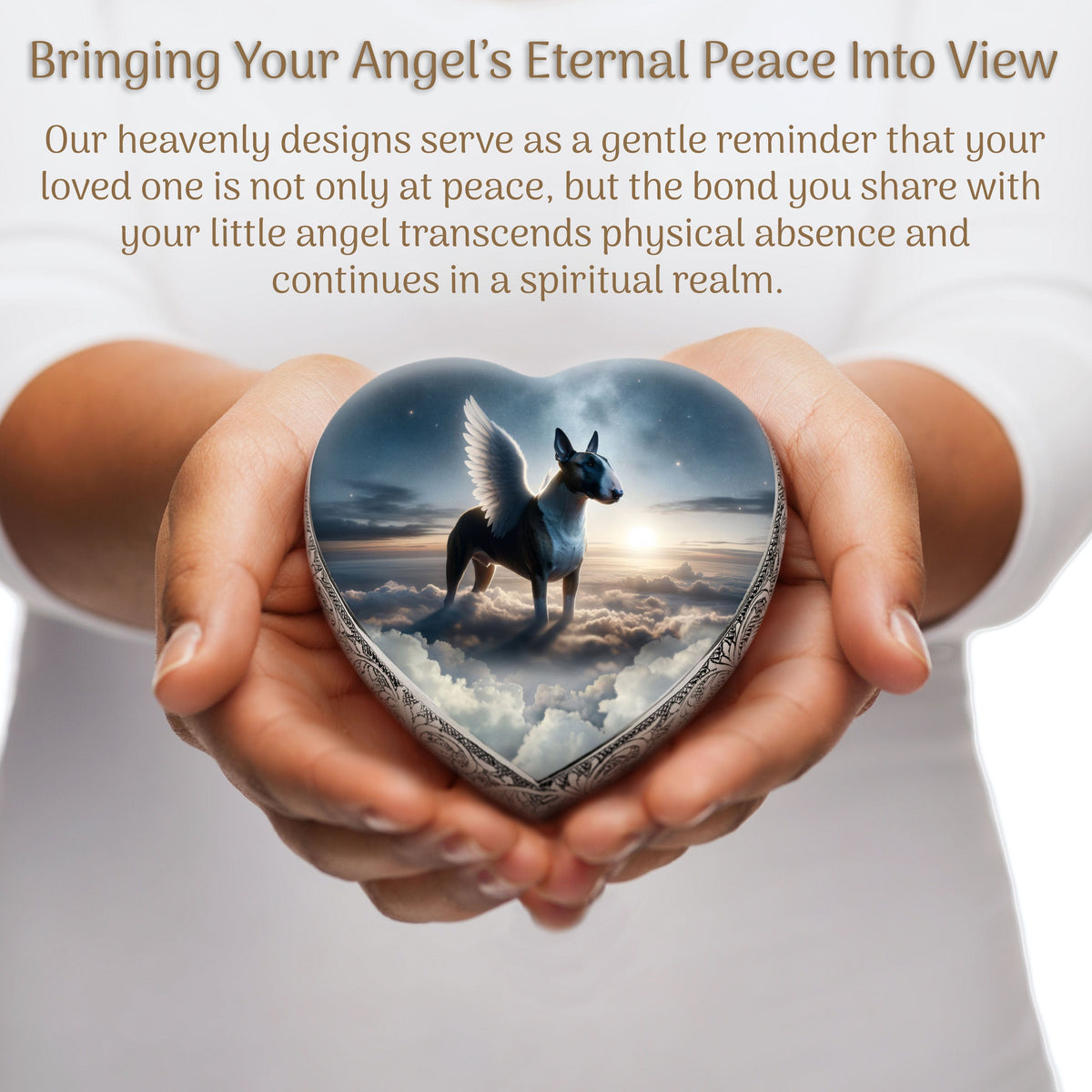Eternal Elegance Dog Urns Bull Terrier - Celestial Cloud Dog Urn