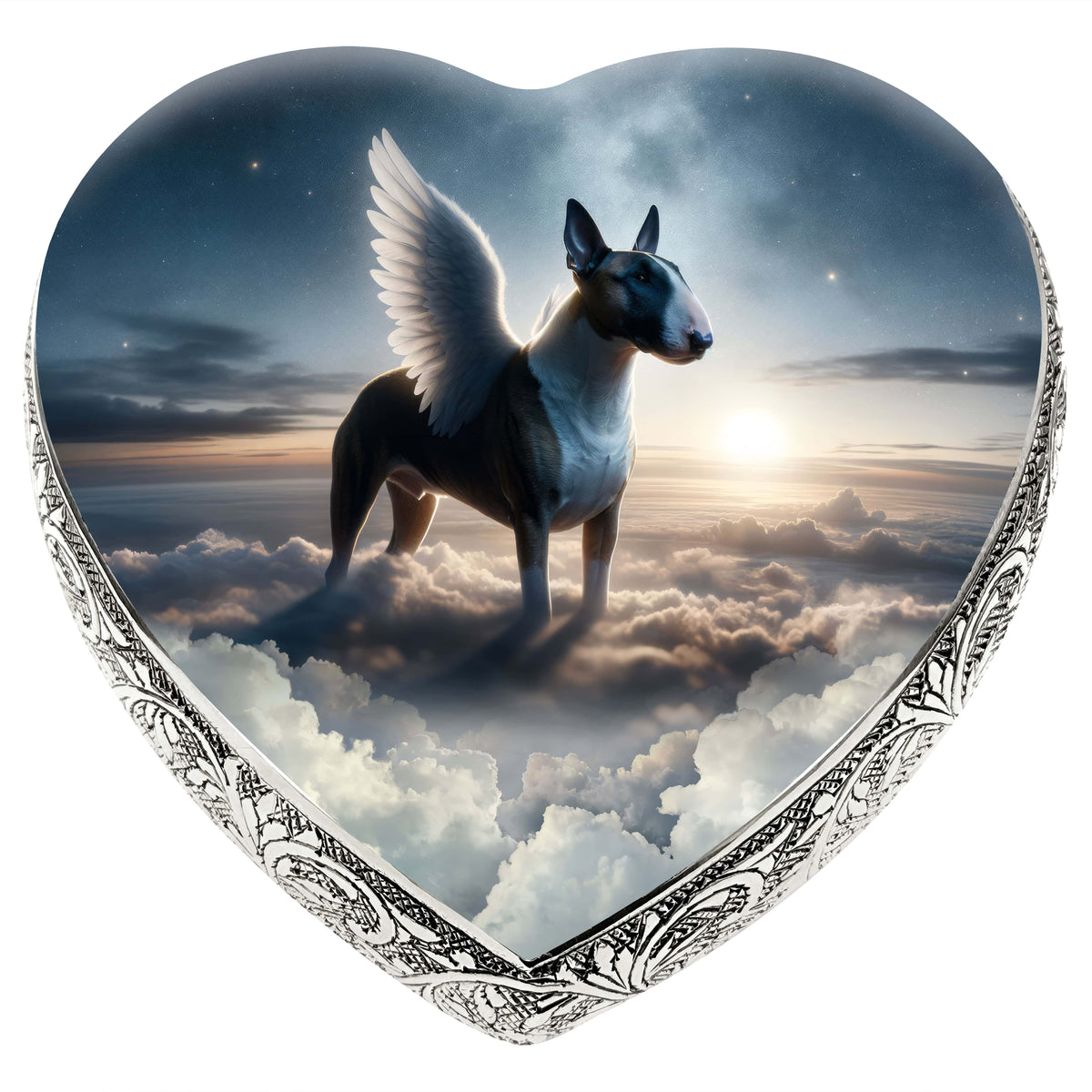 Eternal Elegance Dog Urns Bull Terrier - Celestial Cloud Dog Urn