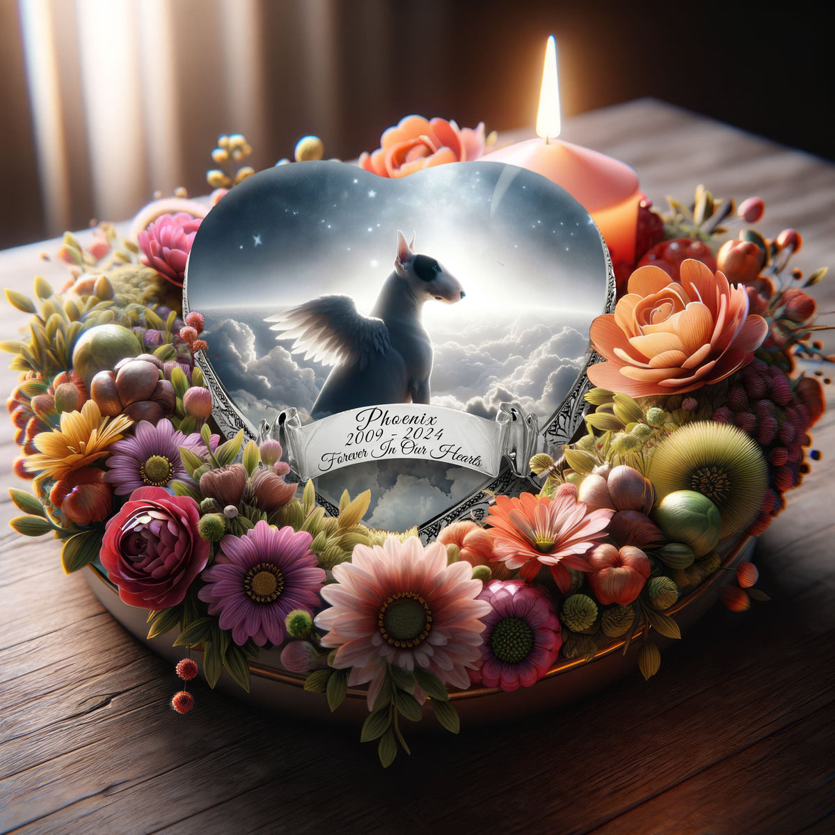 Eternal Elegance Dog Urns Bull Terrier - Divine Skyscape Dog Urn
