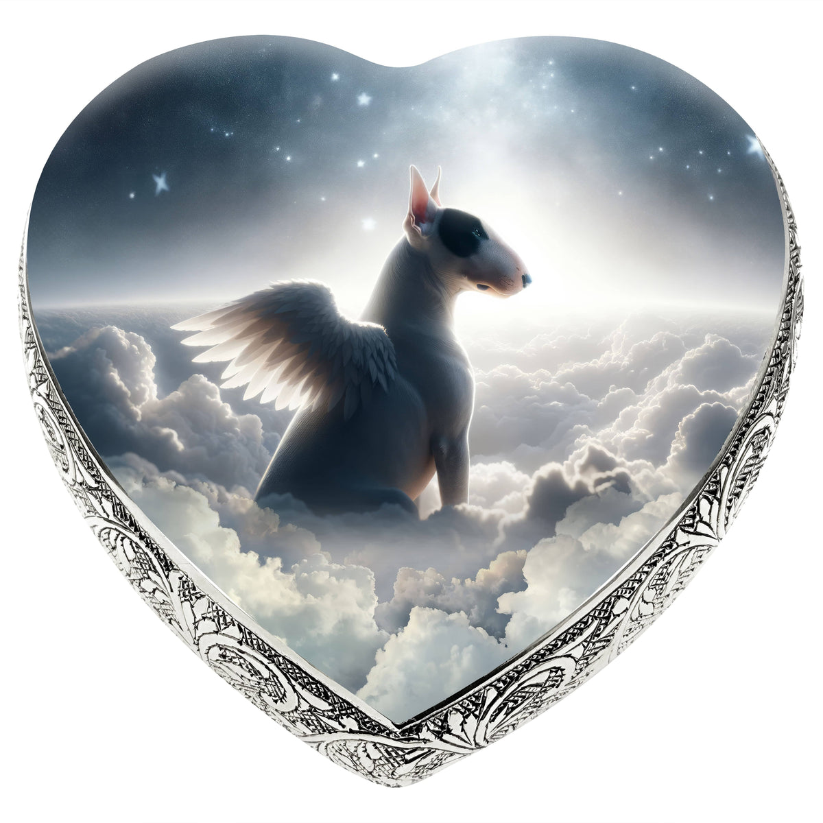 Eternal Elegance Dog Urns Bull Terrier - Divine Skyscape Dog Urn