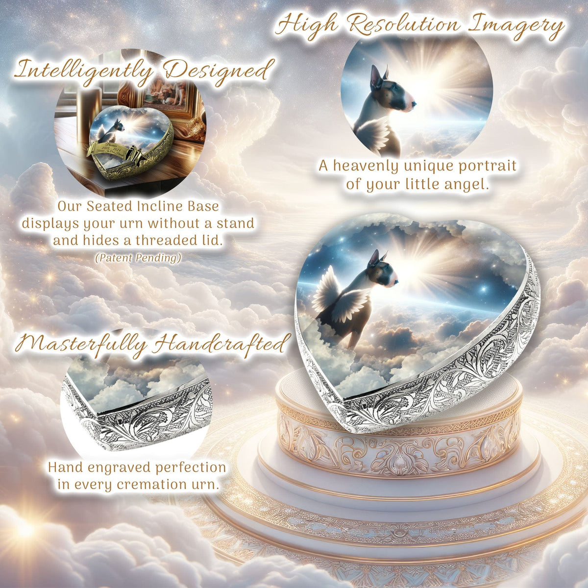 Eternal Elegance Dog Urns Bull Terrier - Nova Glow Dog Urn