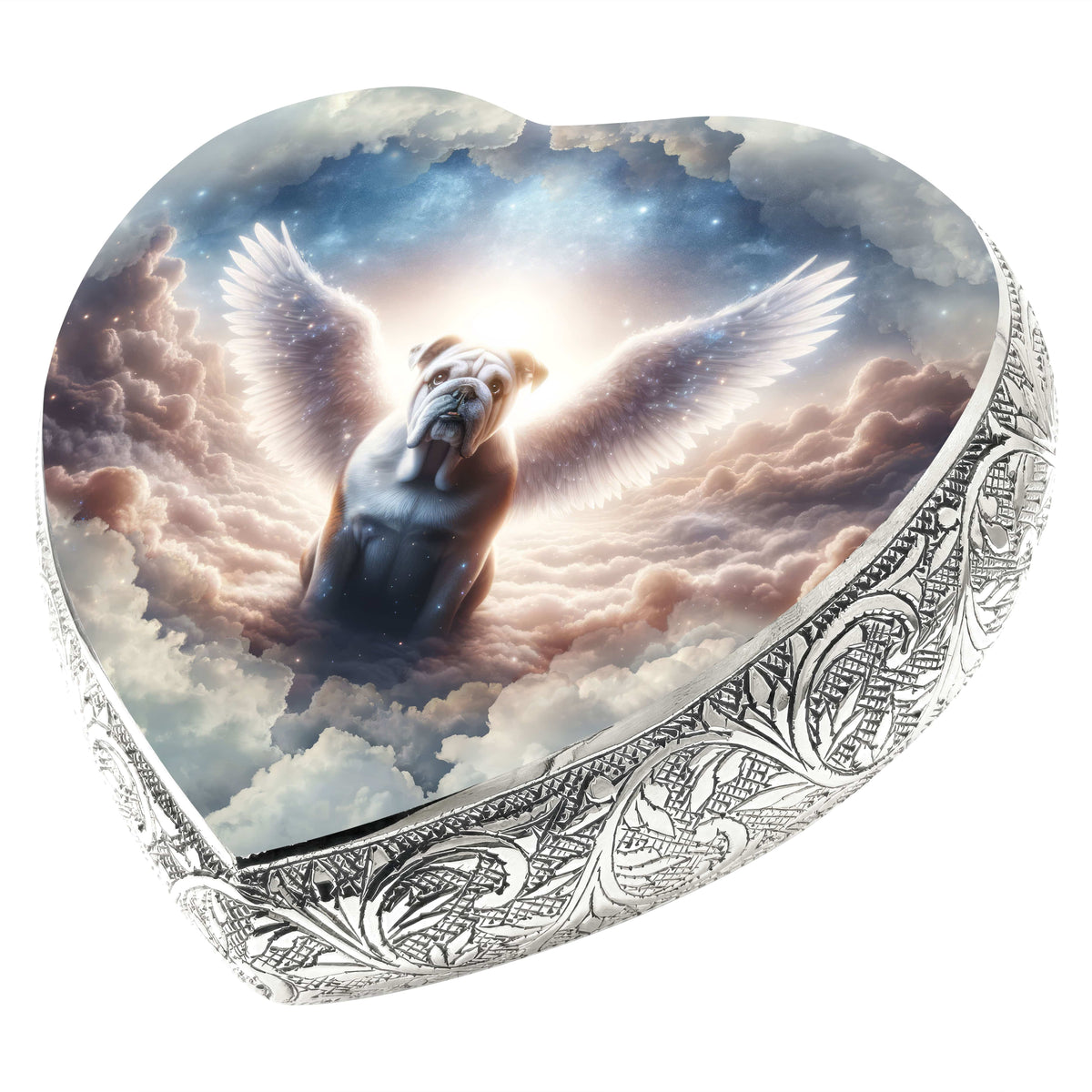 Eternal Elegance Dog Urns Bulldog - Angelic Atmosphere Dog Urn
