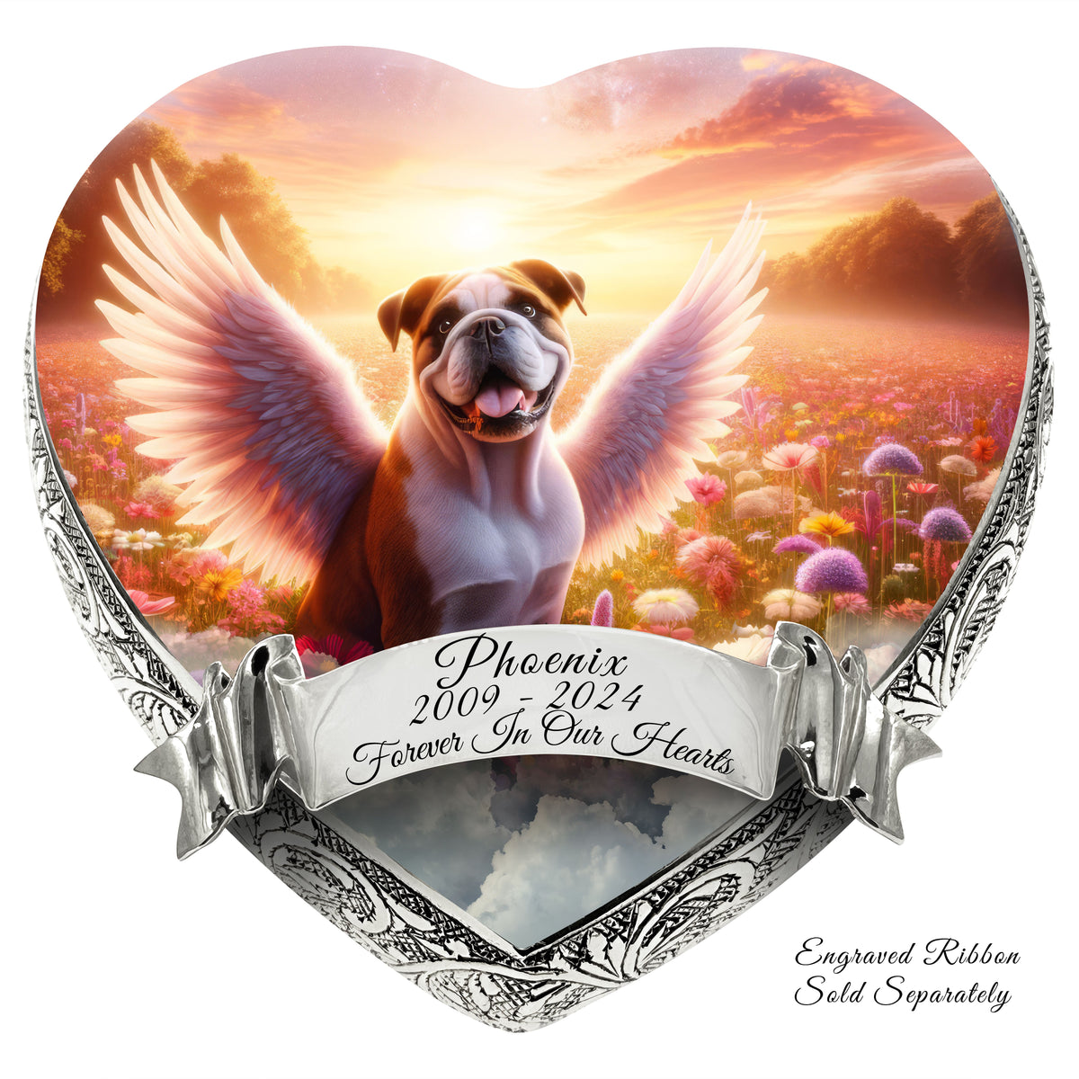 Eternal Elegance Dog Urns Bulldog - Angelic Splendor Dog Urn