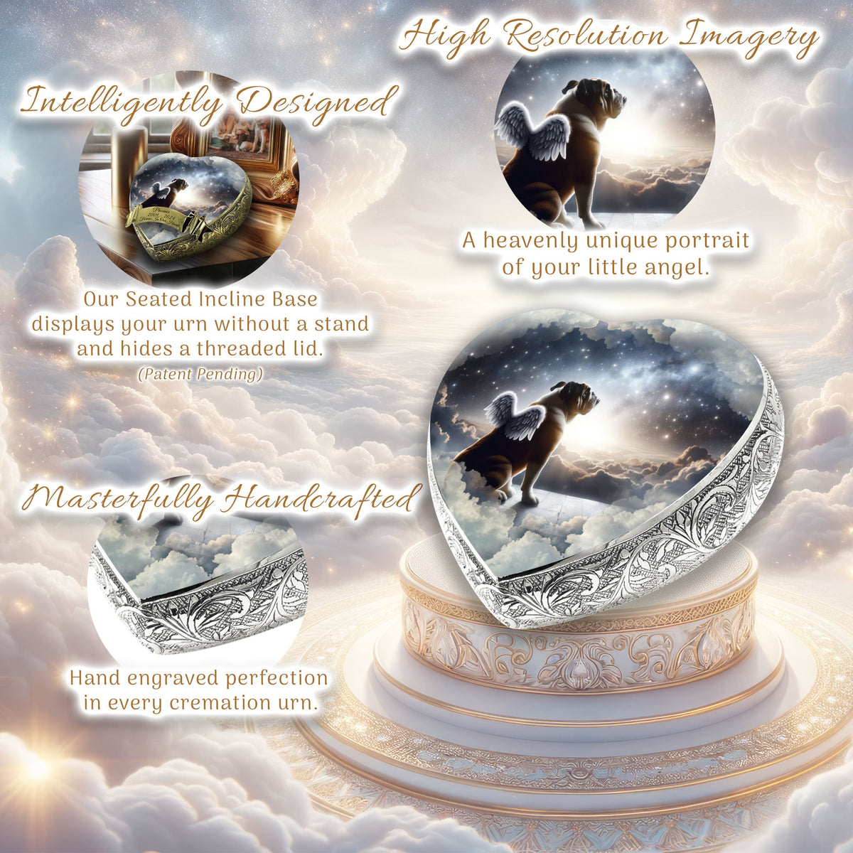 Eternal Elegance Dog Urns Bulldog - Aurora Allure Dog Urn