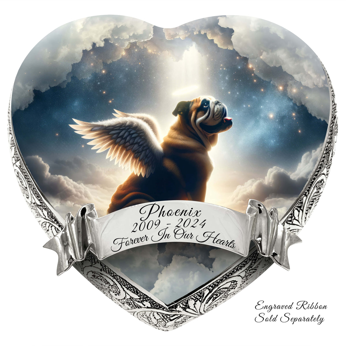 Eternal Elegance Dog Urns Bulldog - Celestial Cloud Dog Urn