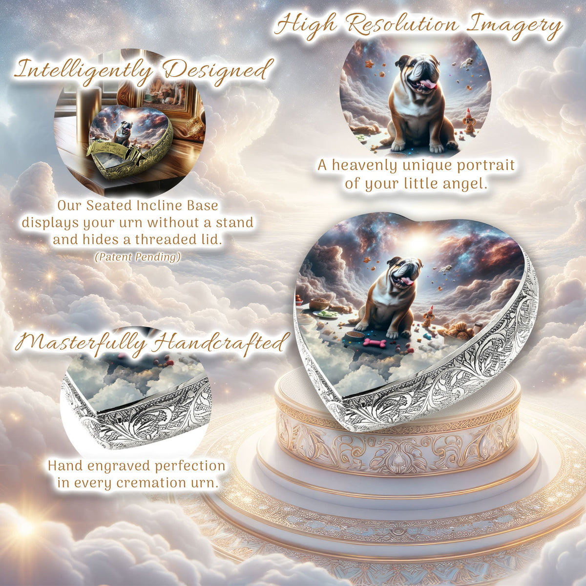 Eternal Elegance Dog Urns Bulldog - Cosmic Charm Dog Urn
