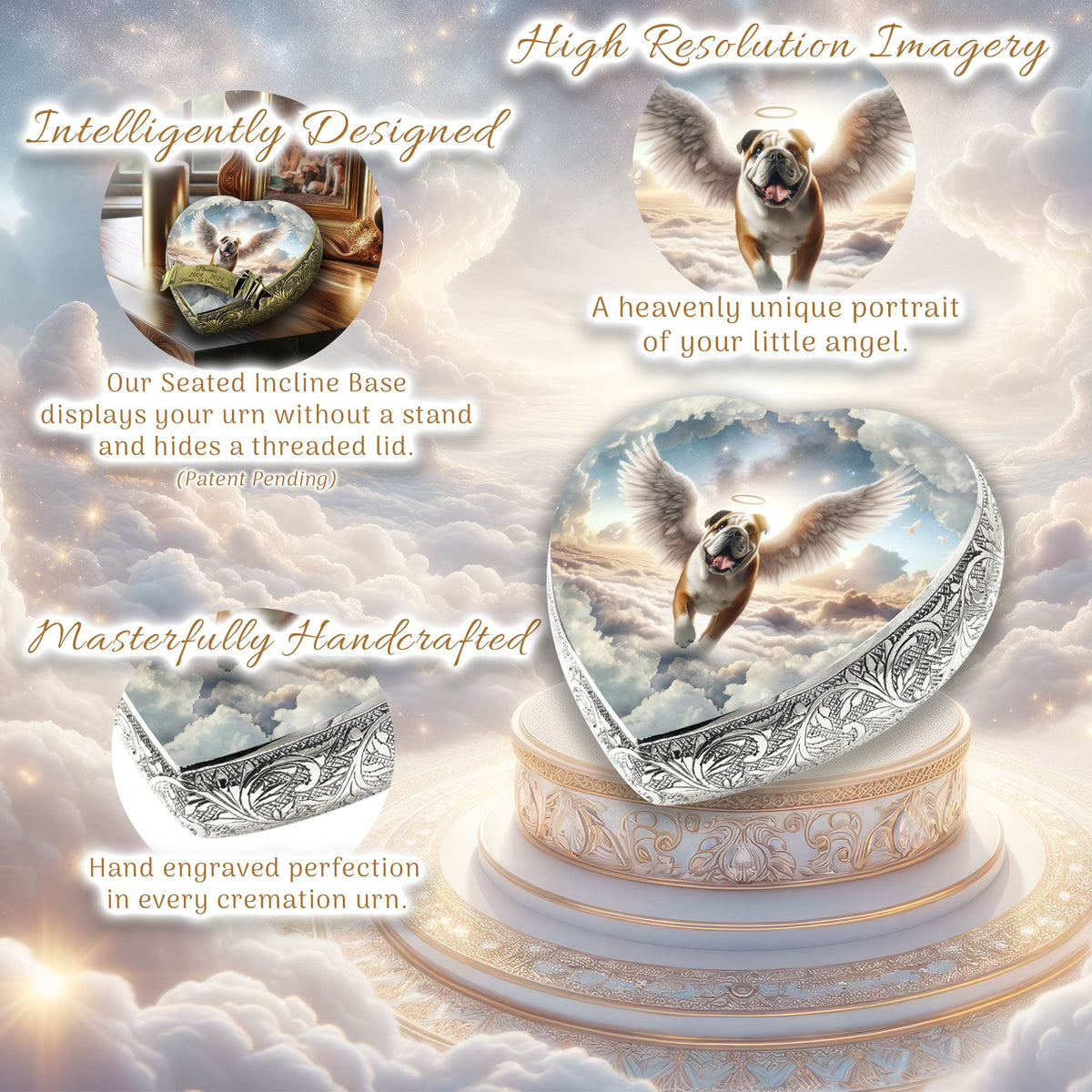 Eternal Elegance Dog Urns Bulldog - Divine Dream Dog Urn