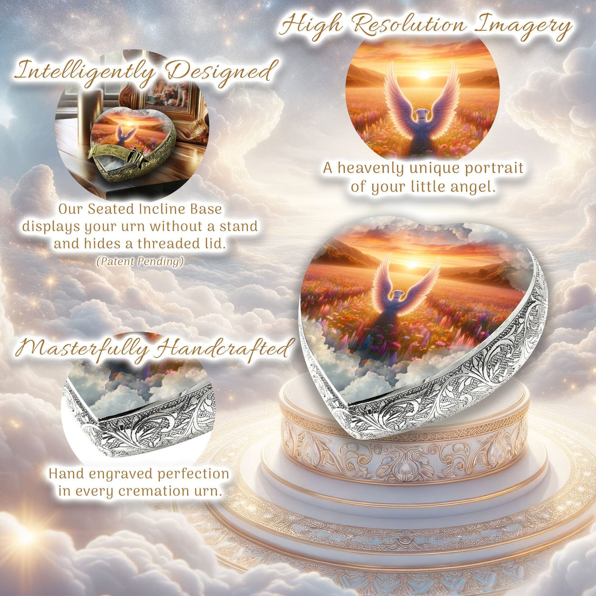Eternal Elegance Dog Urns Bulldog - Divine Skyscape Dog Urn