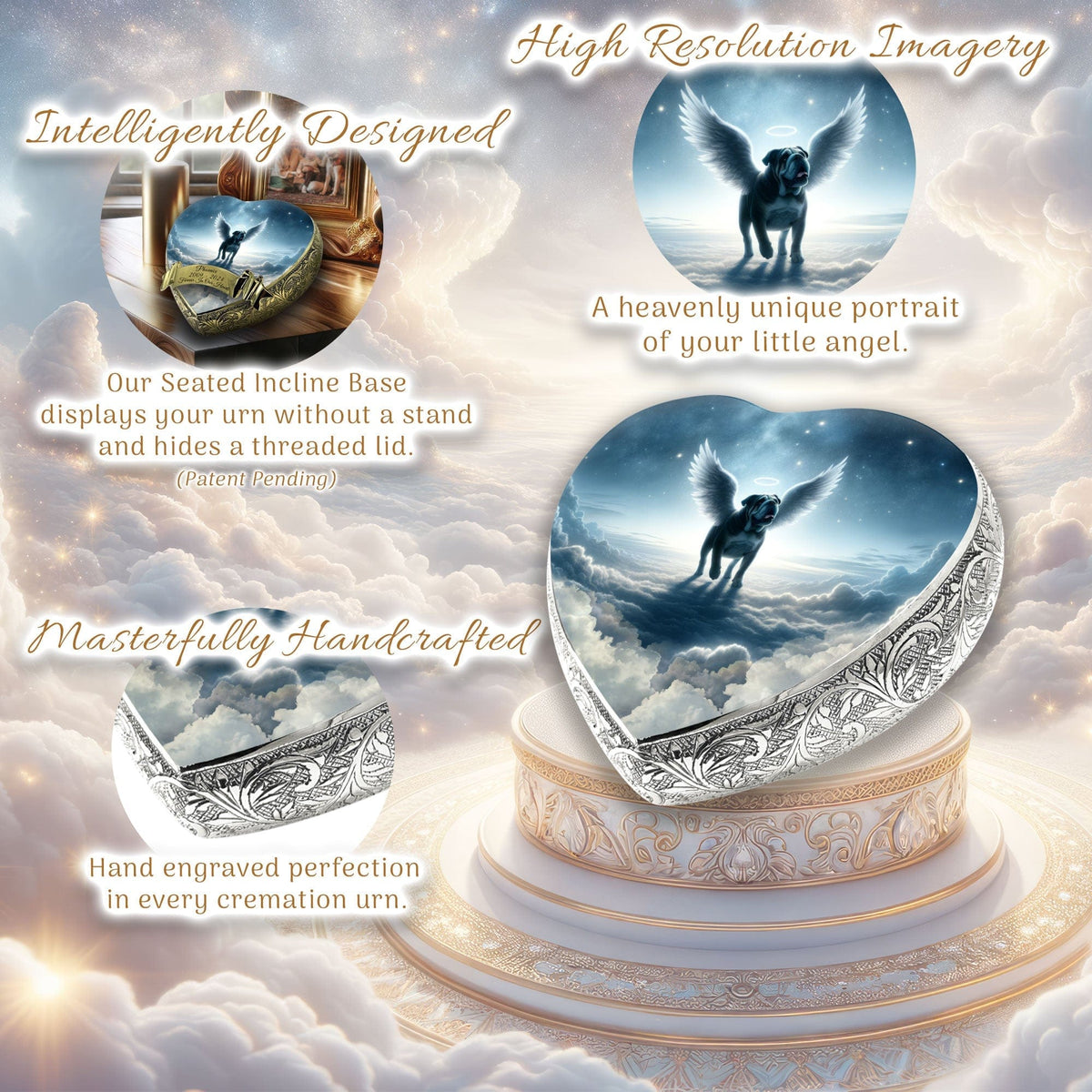 Eternal Elegance Dog Urns Bulldog - Starry Soiree Dog Urn