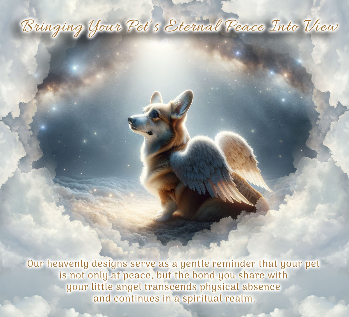 Eternal Elegance Dog Urns Corgi - Angel's Aura Dog Urn