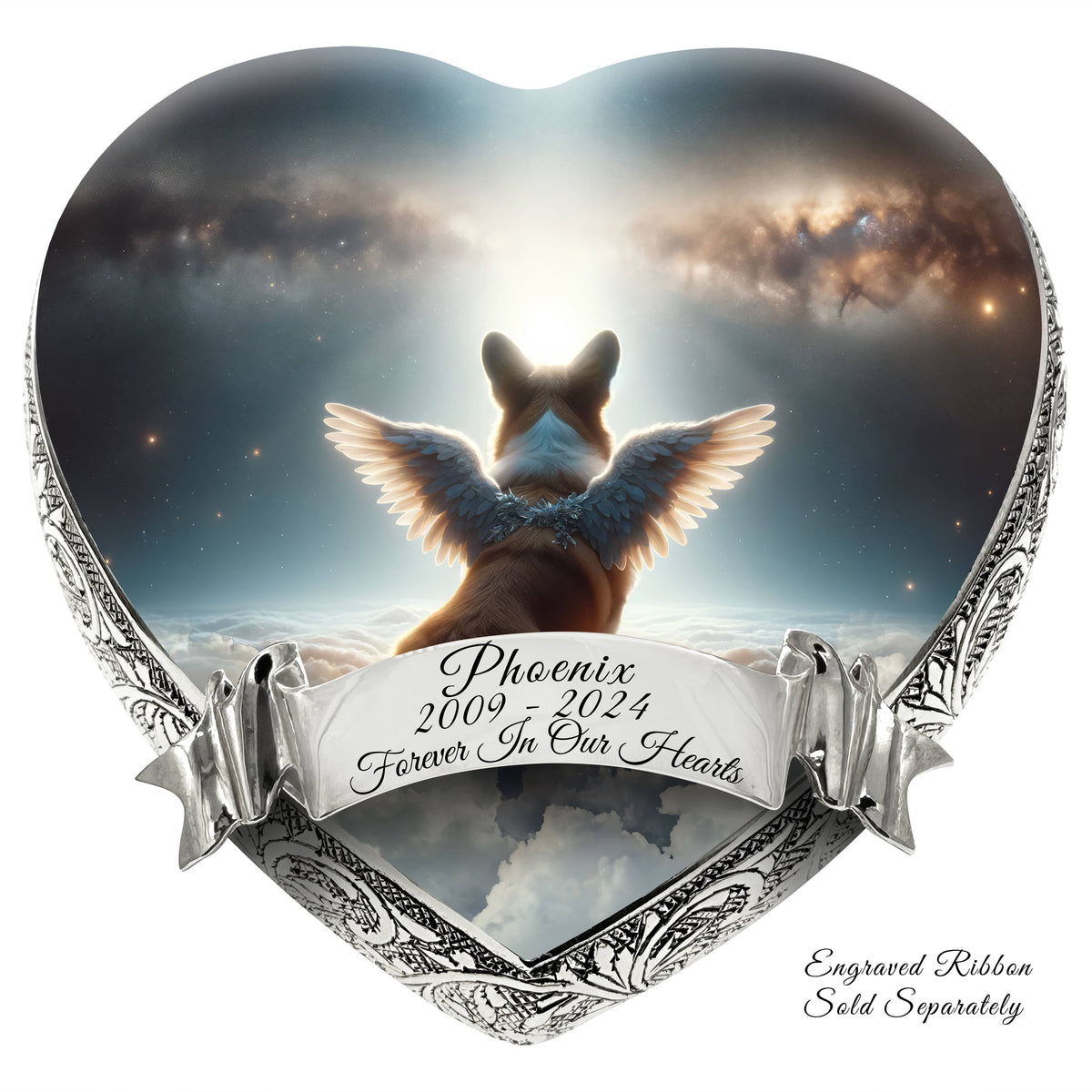 Eternal Elegance Dog Urns Corgi - Edenic Panorama Dog Urn