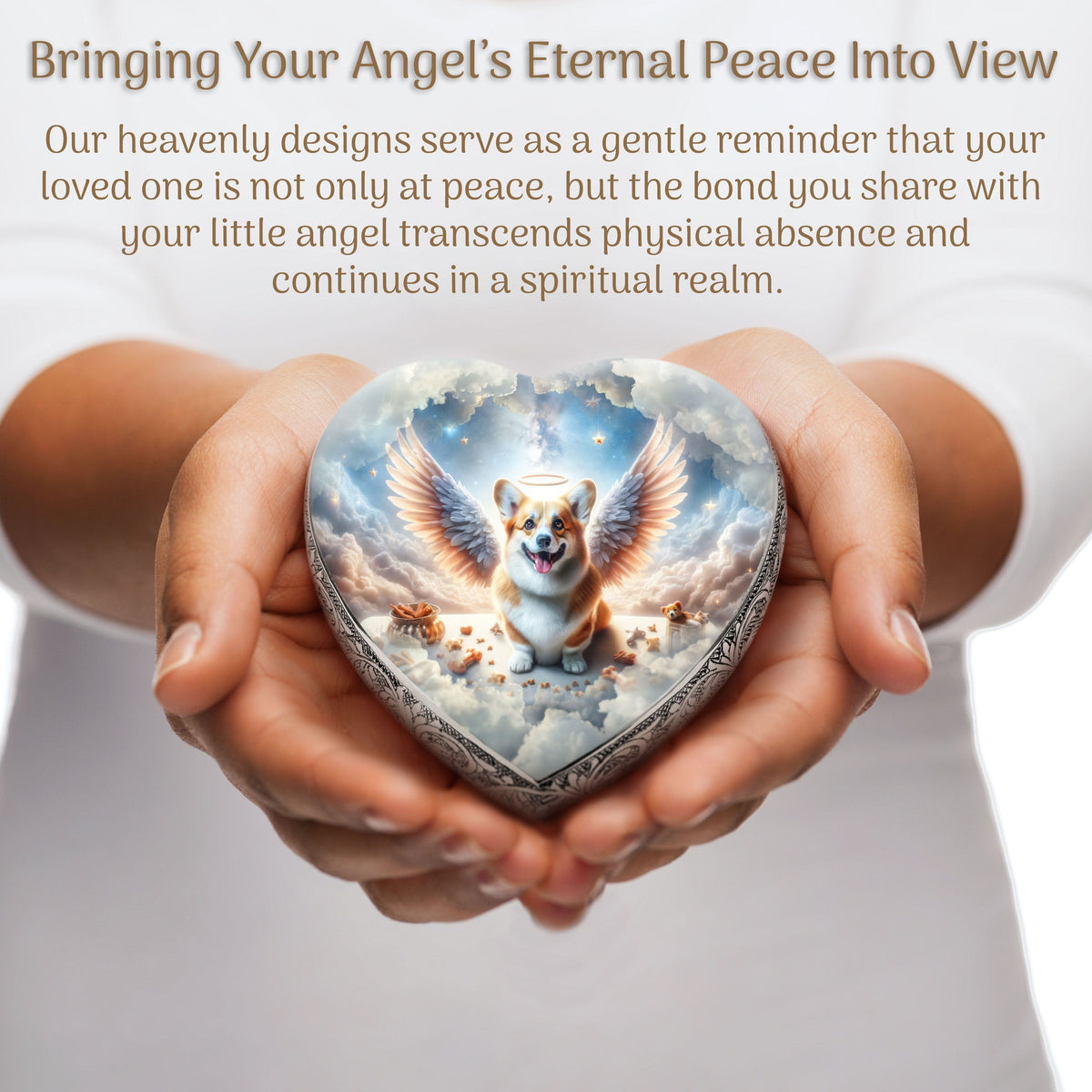 Eternal Elegance Dog Urns Corgi - Heavenly Halo Dog Urn