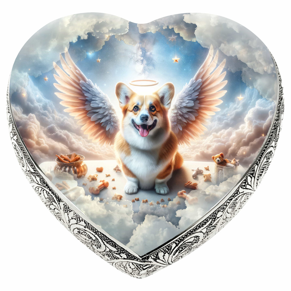 Eternal Elegance Dog Urns Corgi - Heavenly Halo Dog Urn