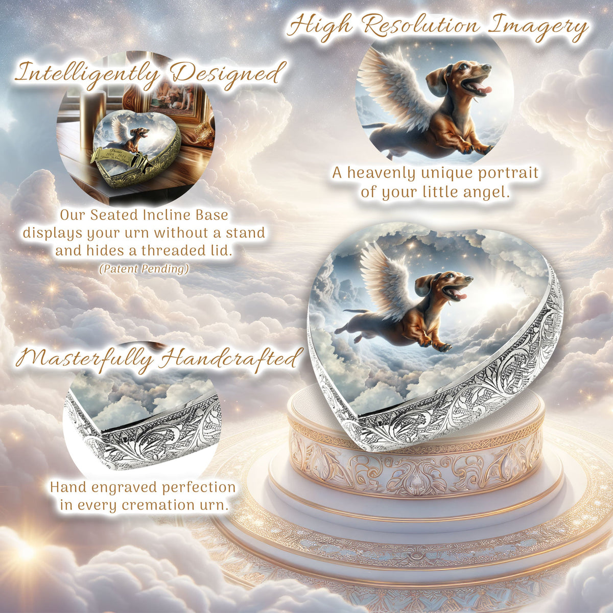 Eternal Elegance Dog Urns Dachshund - Sacred Skyscape Dog Urn