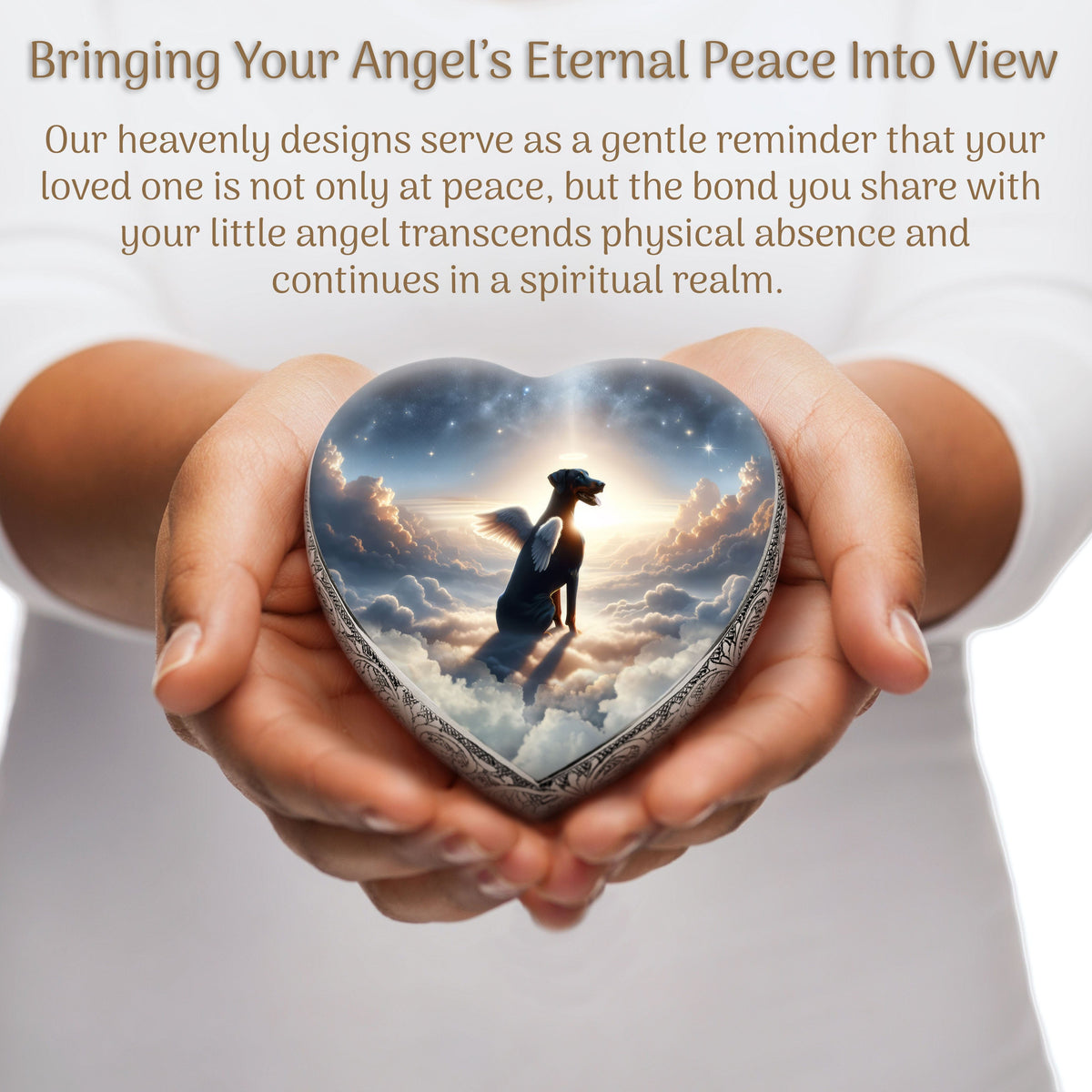 Eternal Elegance Dog Urns Doberman Pinscher - Angel's Vision Dog Urn