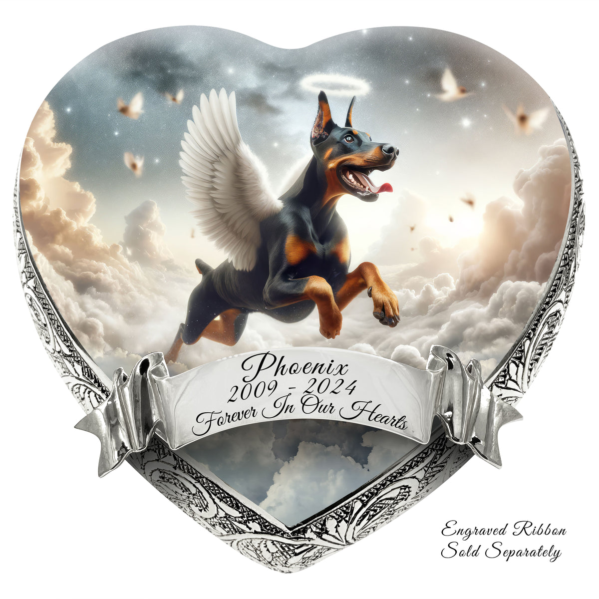 Eternal Elegance Dog Urns Doberman Pinscher - Edenic Splendor Dog Urn