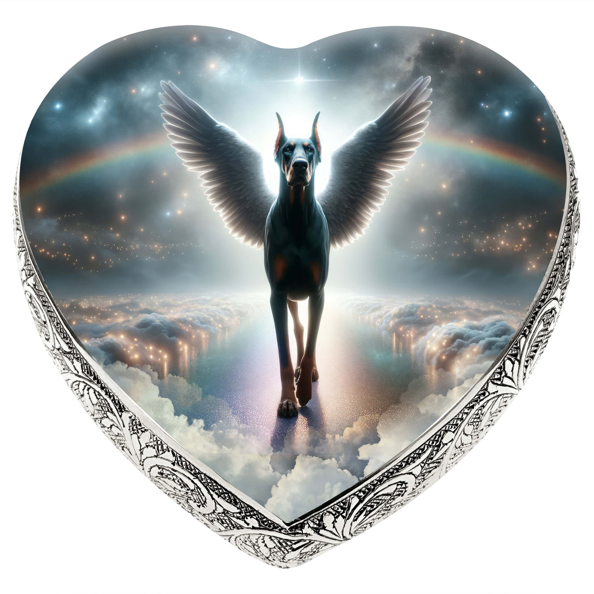 Eternal Elegance Dog Urns Doberman Pinscher - Rainbow Bridge Dog Urn