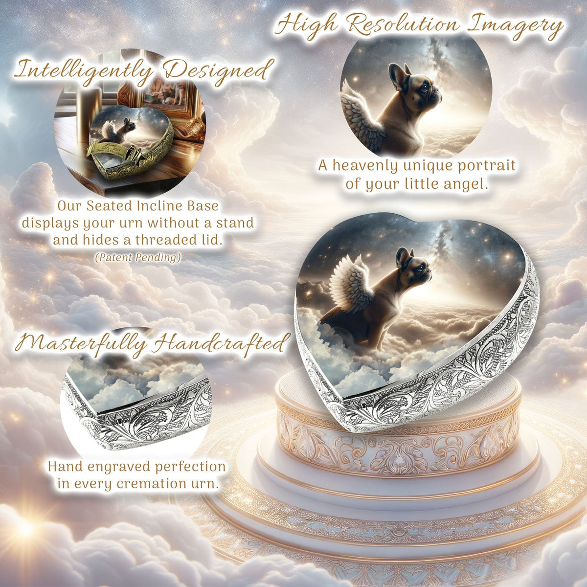 Eternal Elegance Dog Urns French Bulldog - Milky Way Whisper Dog Urn