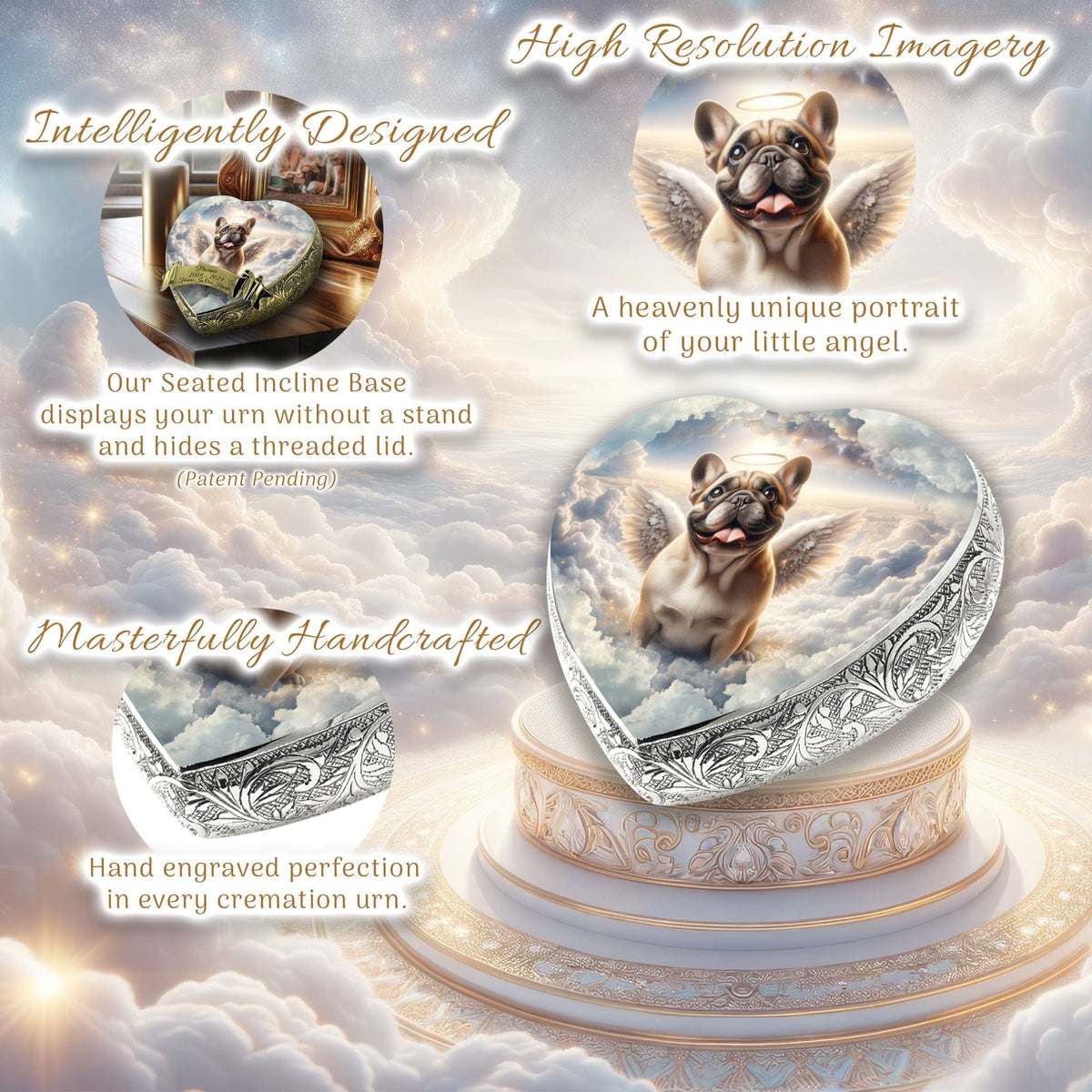 Eternal Elegance Dog Urns French Bulldog - Skyward Grace Dog Urn