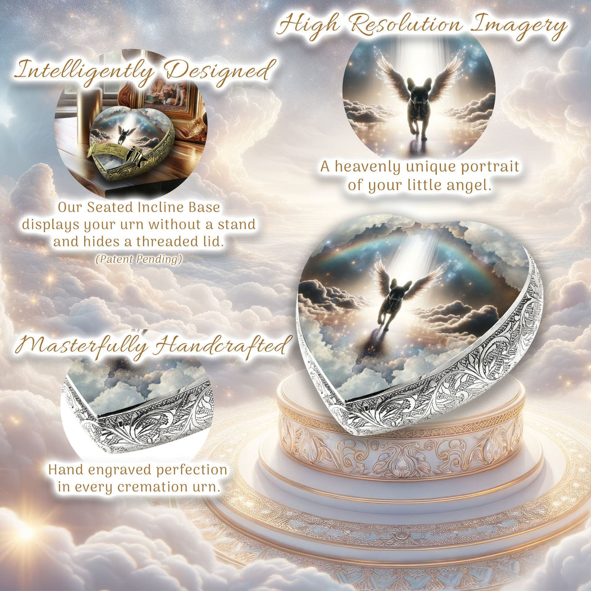 Eternal Elegance Dog Urns French Bulldog - Supernova Burst Dog Urn