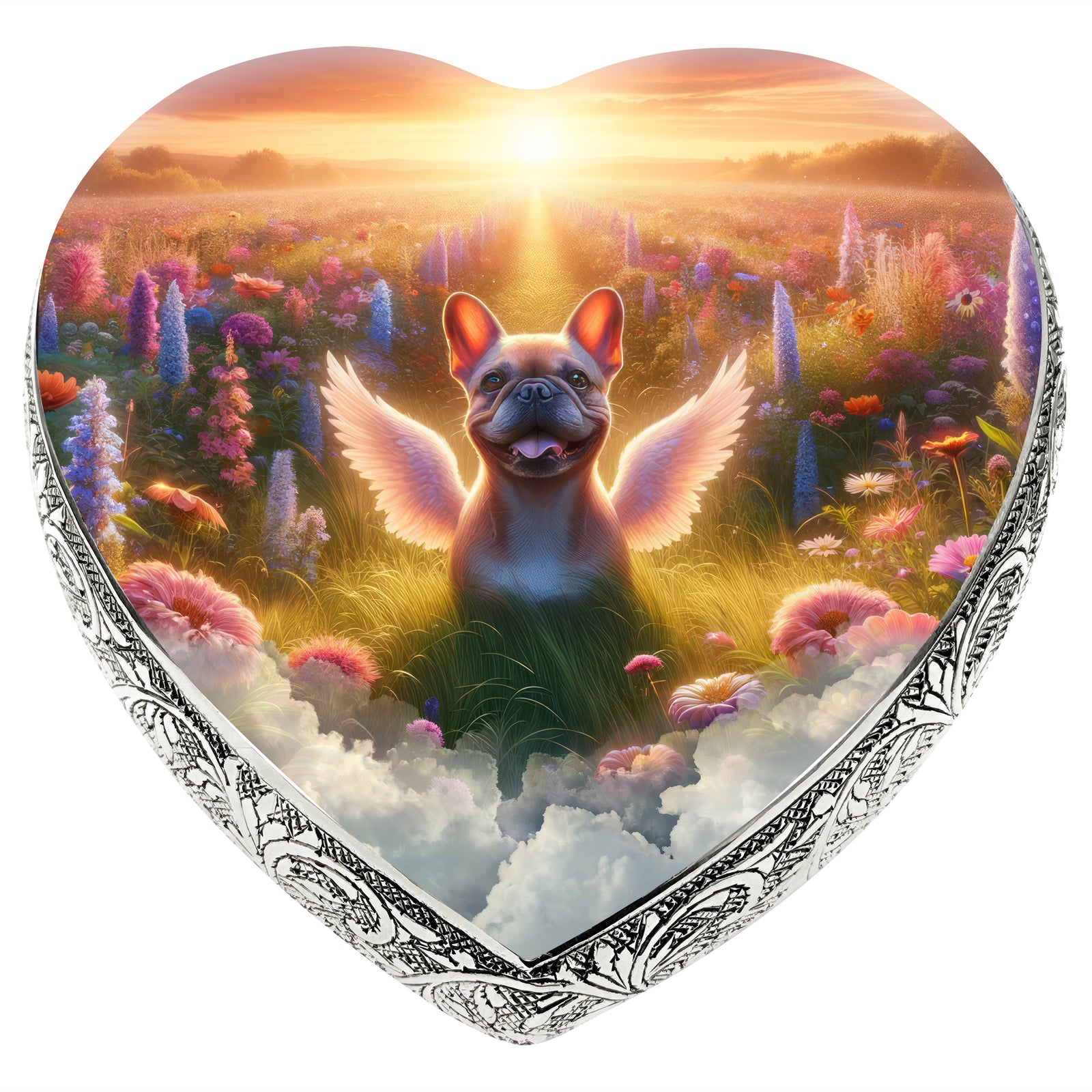 Eternal Elegance Dog Urns French Bulldog - Wild Flowers Dog Urn