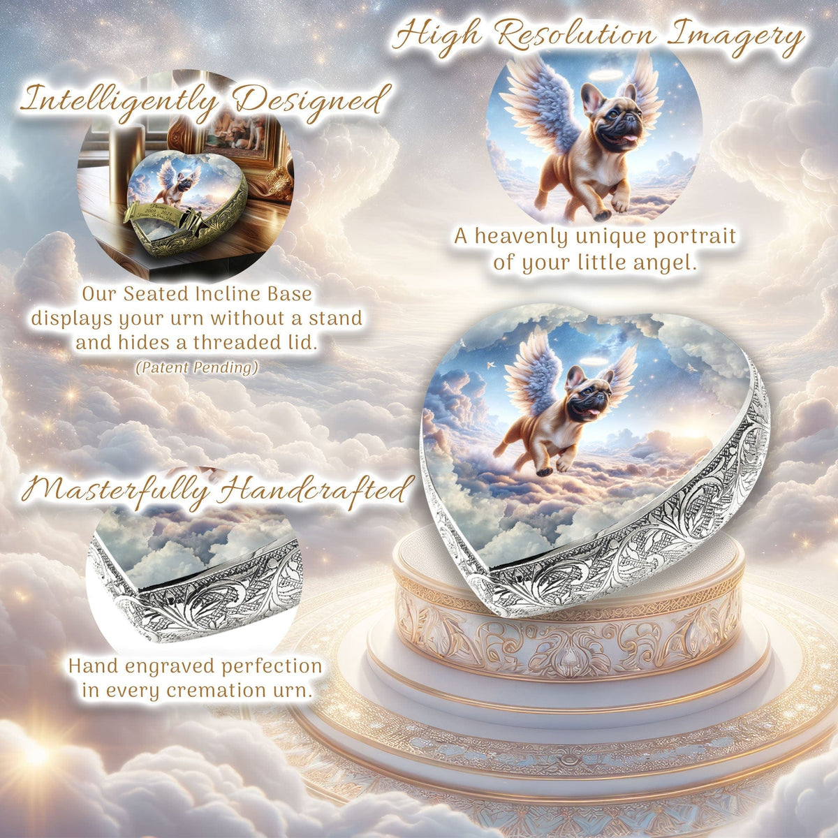 Eternal Elegance Dog Urns French Bulldog - Zenith Halo Dog Urn