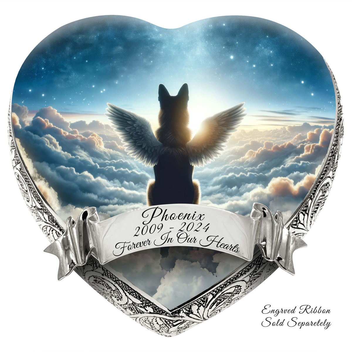 Eternal Elegance Dog Urns German Shepherd - Cosmic Oasis Dog Urn