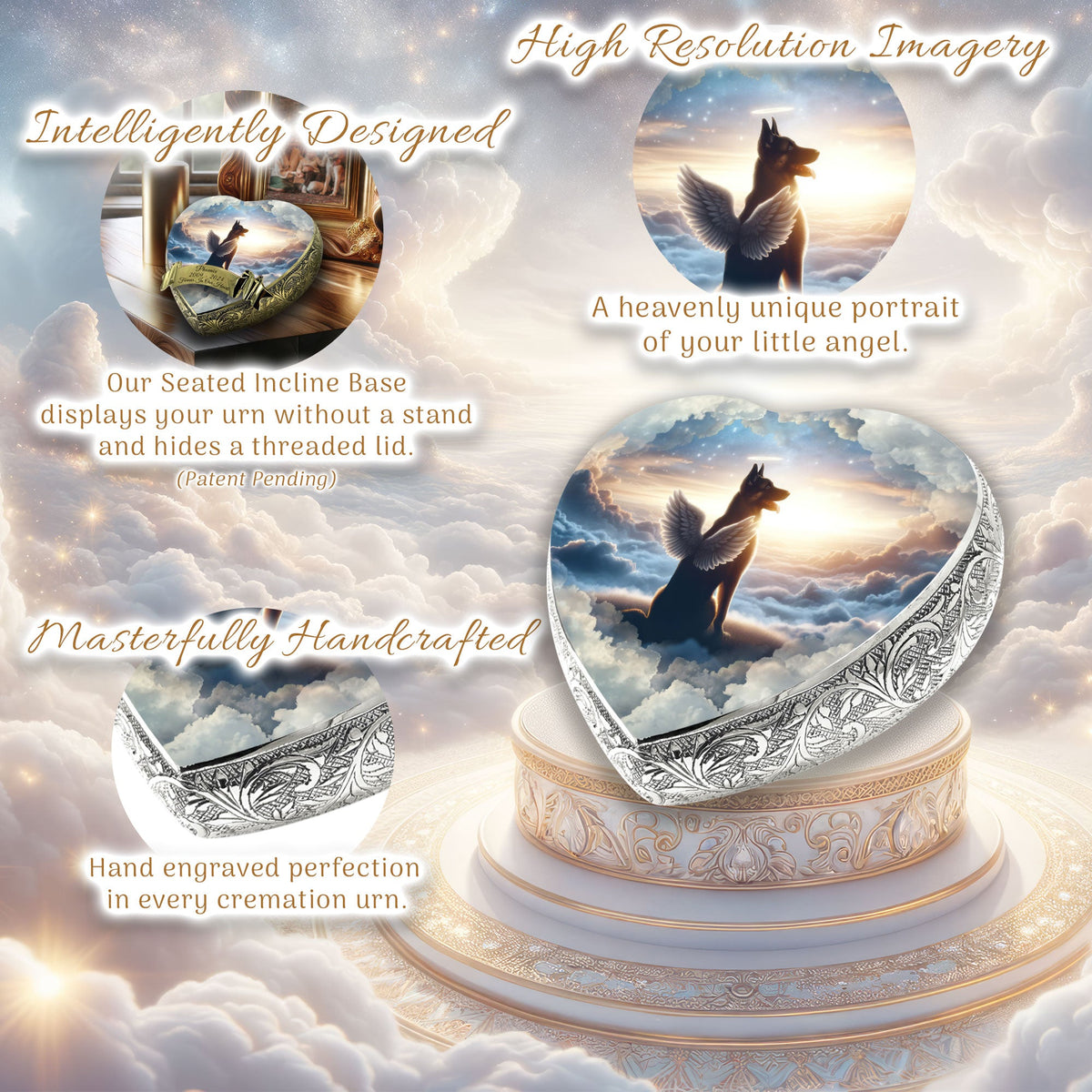 Eternal Elegance Dog Urns German Shepherd - Heavenly Horizon Dog Urn