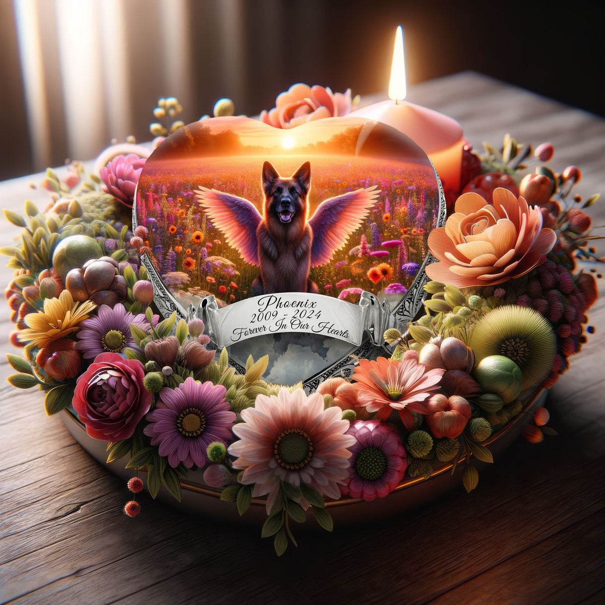 Eternal Elegance Dog Urns German Shepherd - Heavenly Hues Dog Urn