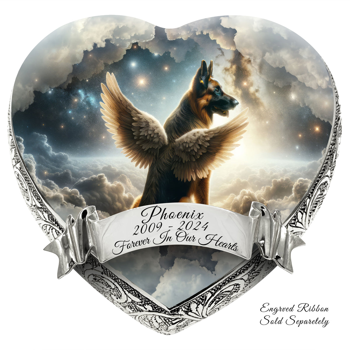 Eternal Elegance Dog Urns German Shepherd - Interstellar Glimmer Dog Urn