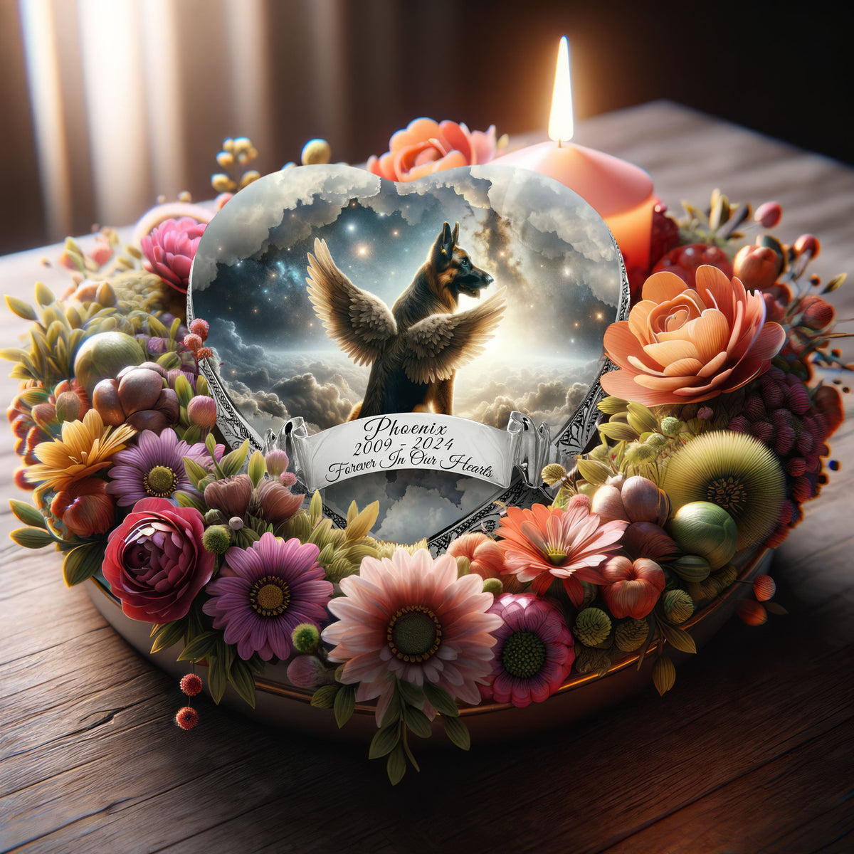 Eternal Elegance Dog Urns German Shepherd - Interstellar Glimmer Dog Urn