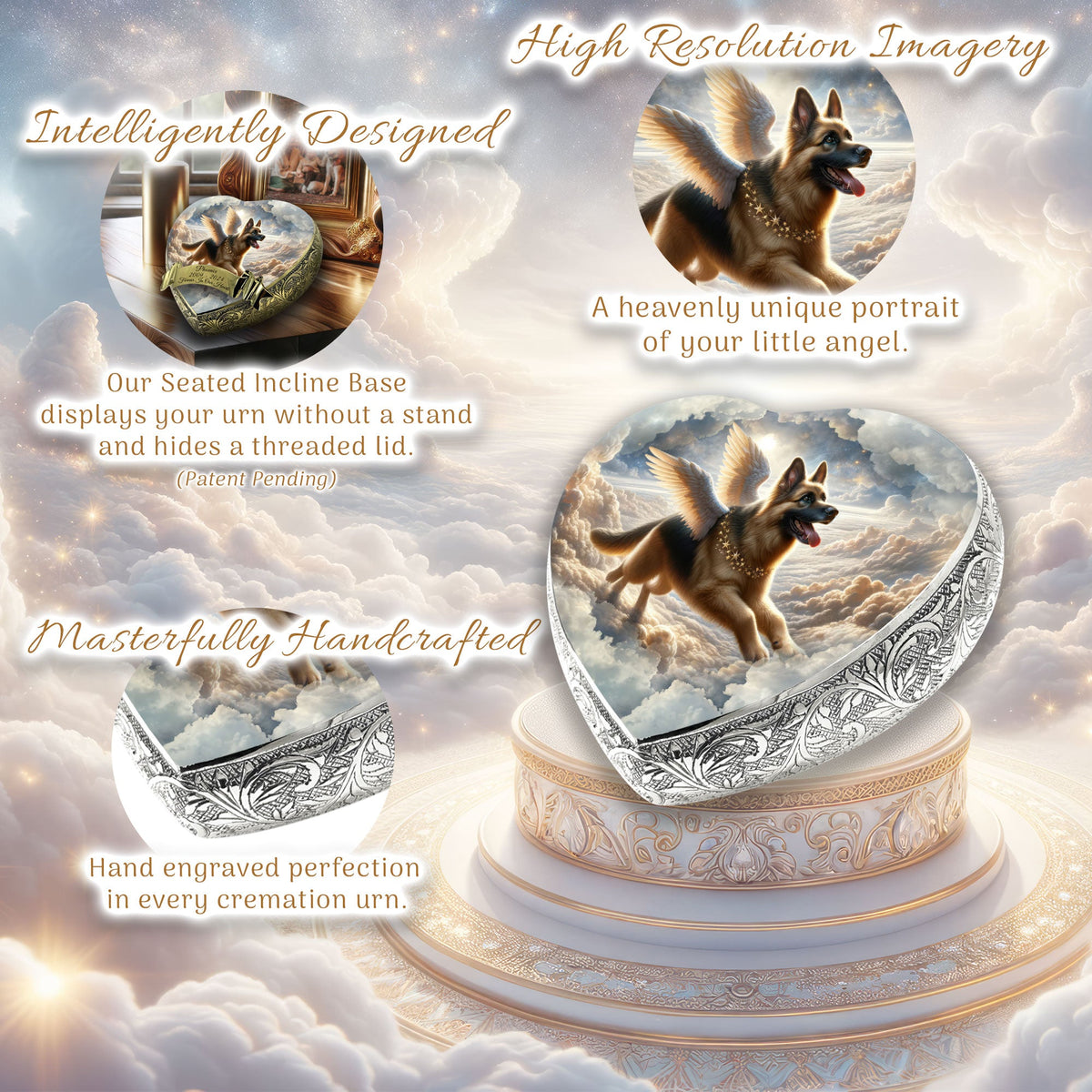 Eternal Elegance Dog Urns German Shepherd - Starfield Bliss Dog Urn