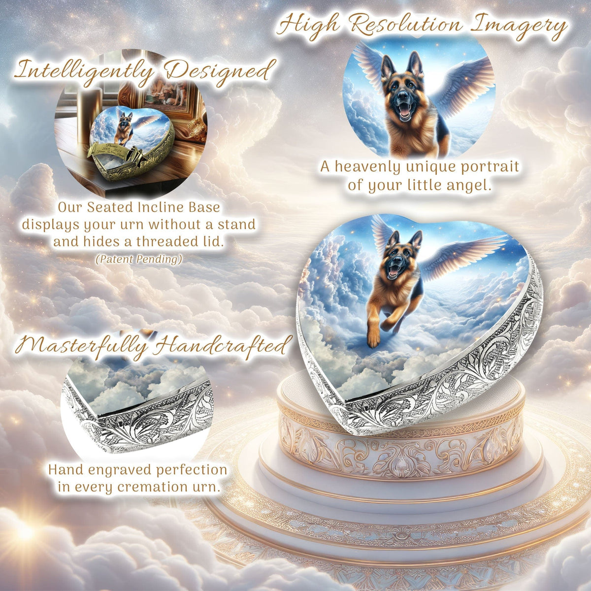Eternal Elegance Dog Urns German Shepherd - Zodiac Zen Dog Urn