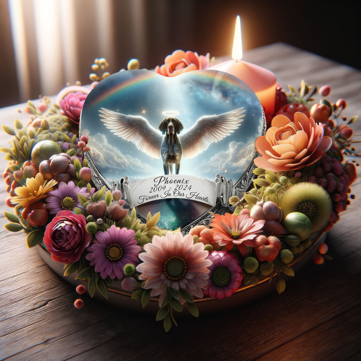 Eternal Elegance Dog Urns German Shorthaired Pointer - Rainbow Crossing Dog Urn