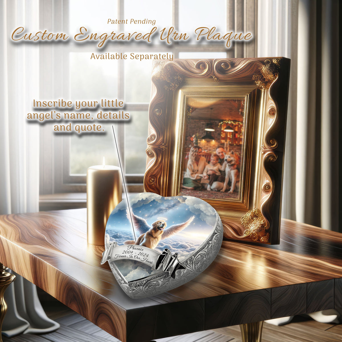 Eternal Elegance Dog Urns Golden Retriever - Angelic Veil Dog Urn