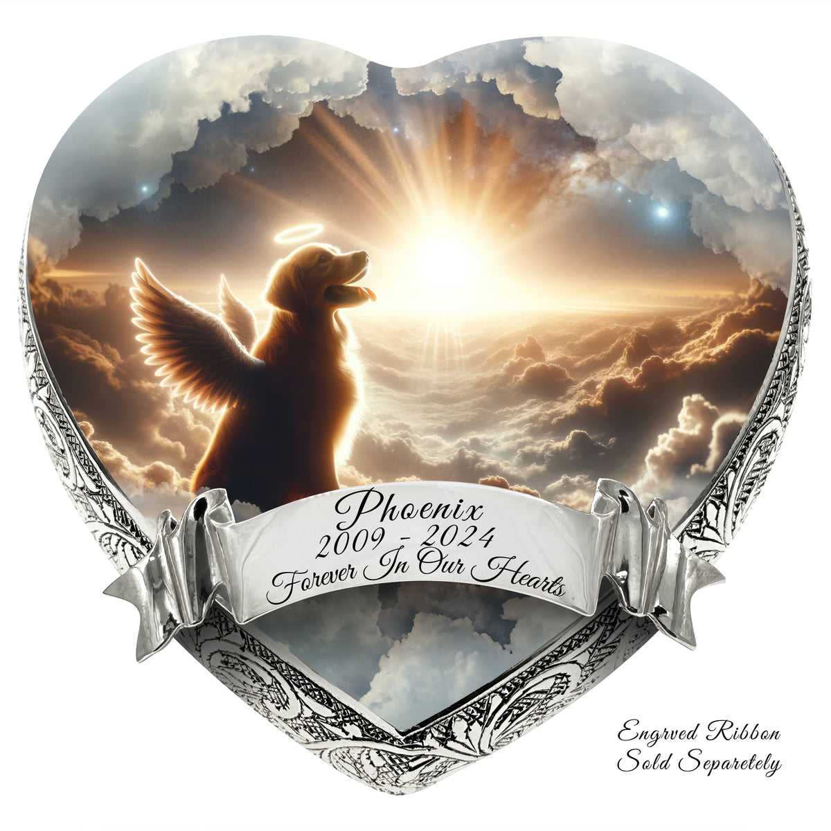 Eternal Elegance Dog Urns Golden Retriever - Divine Drift Dog Urn