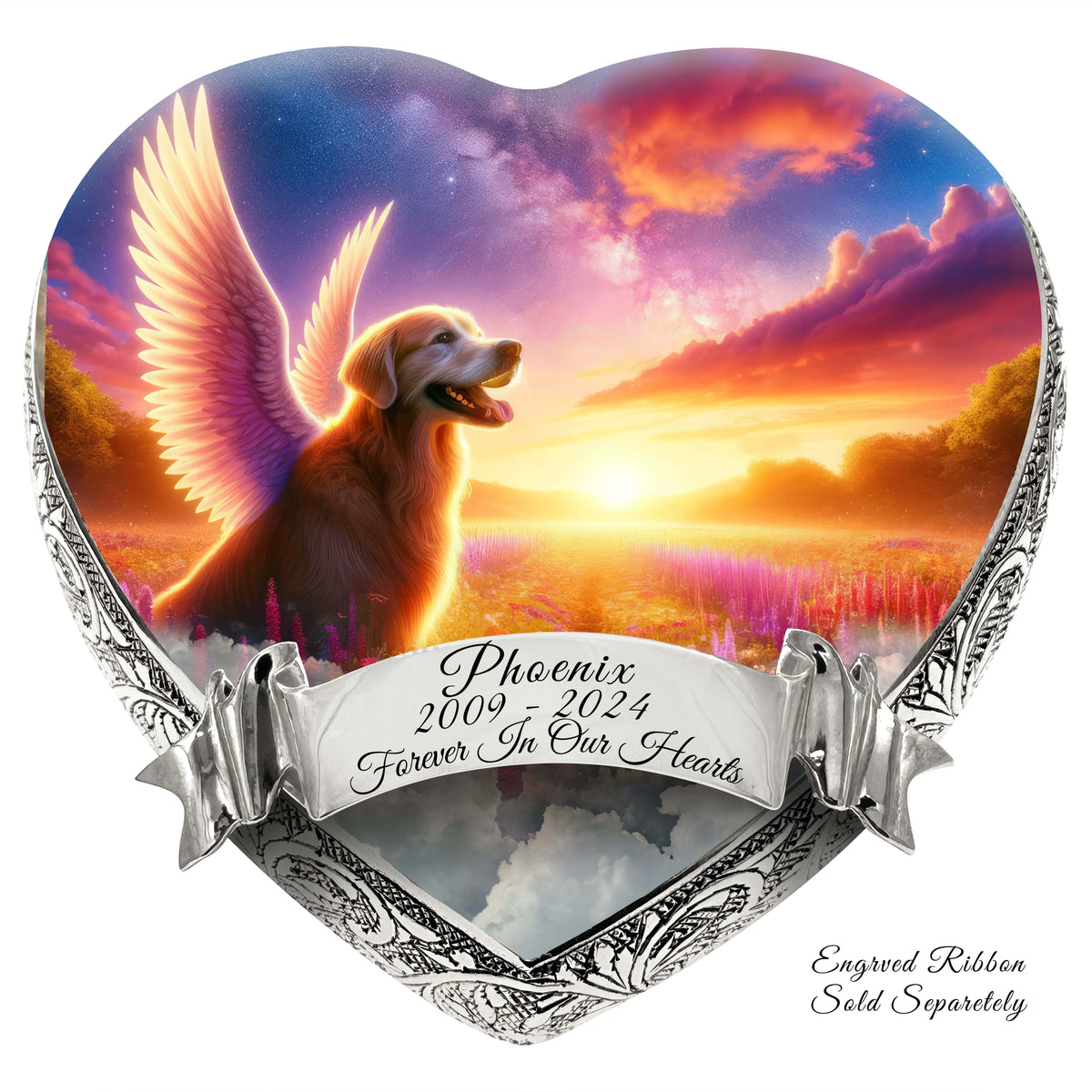 Eternal Elegance Dog Urns Golden Retriever - Seraphim Shine Dog Urn