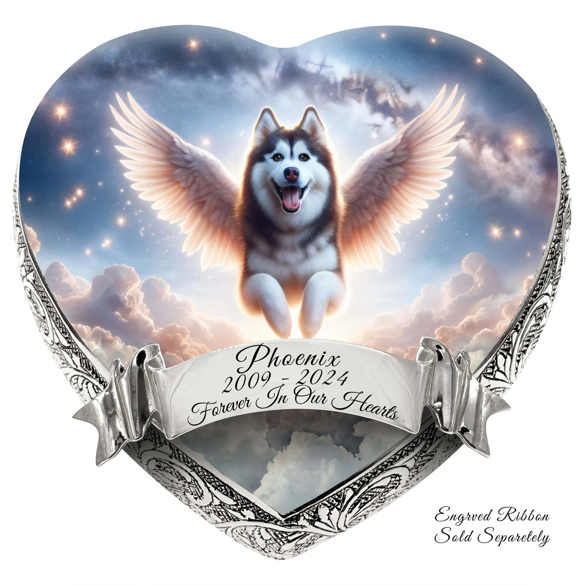 Eternal Elegance Dog Urns Husky - Angelic Splendor Dog Urn