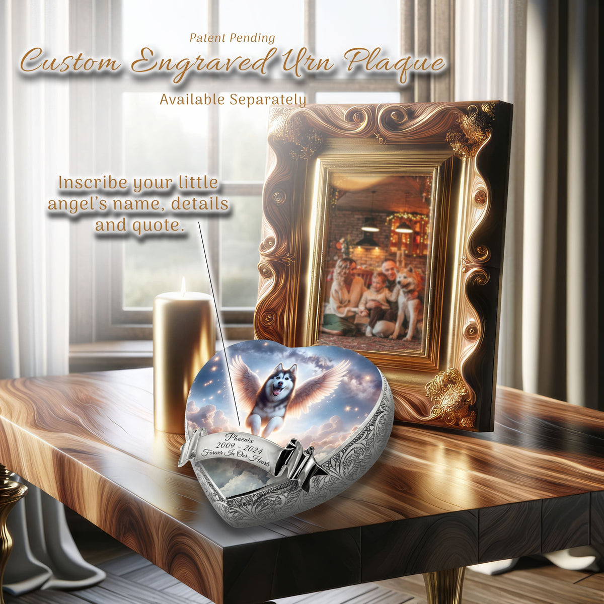 Eternal Elegance Dog Urns Husky - Angelic Splendor Dog Urn