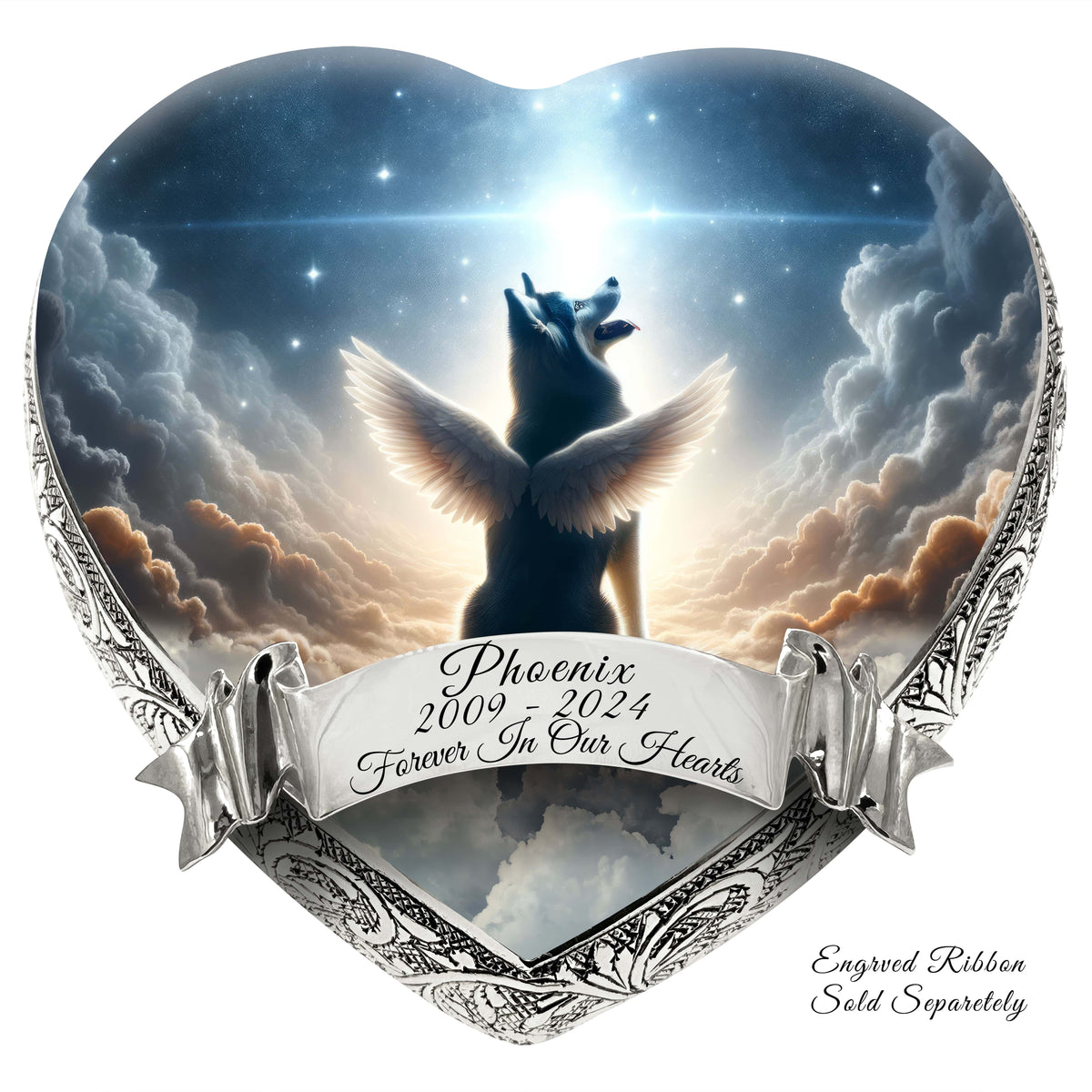 Eternal Elegance Dog Urns Husky - Galactic Grace Dog Urn