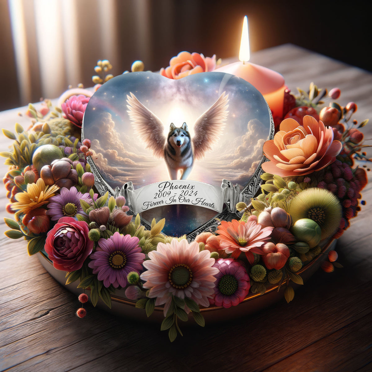 Eternal Elegance Dog Urns Husky - Rainbow Bridge Dog Urn