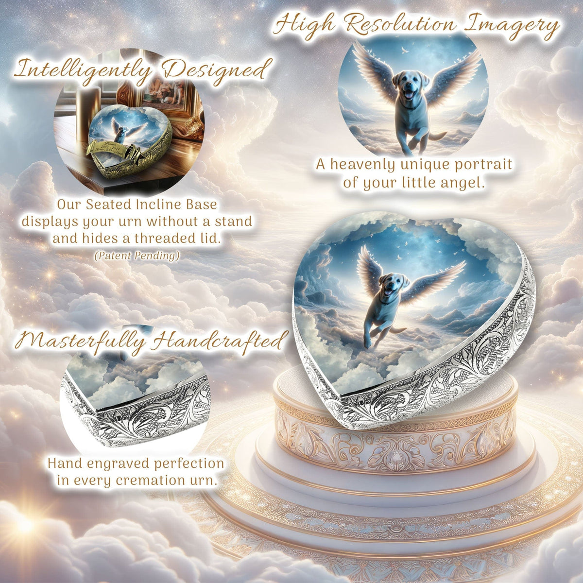 Eternal Elegance Dog Urns Labrador Retriever - Astral Mist Dog Urn