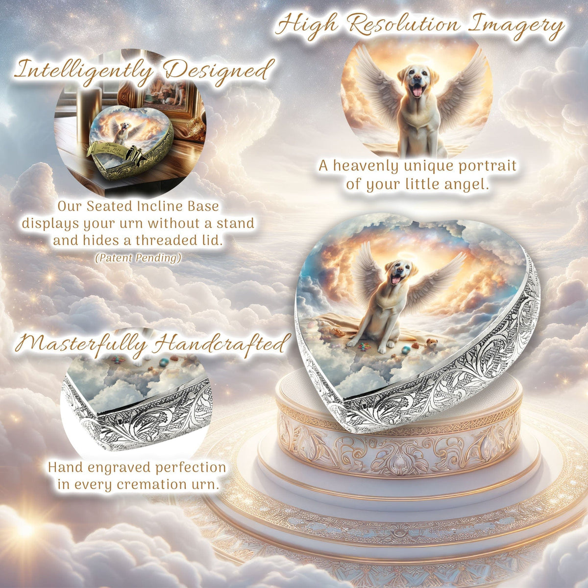 Eternal Elegance Dog Urns Labrador Retriever - Galaxy Glitter Dog Urn
