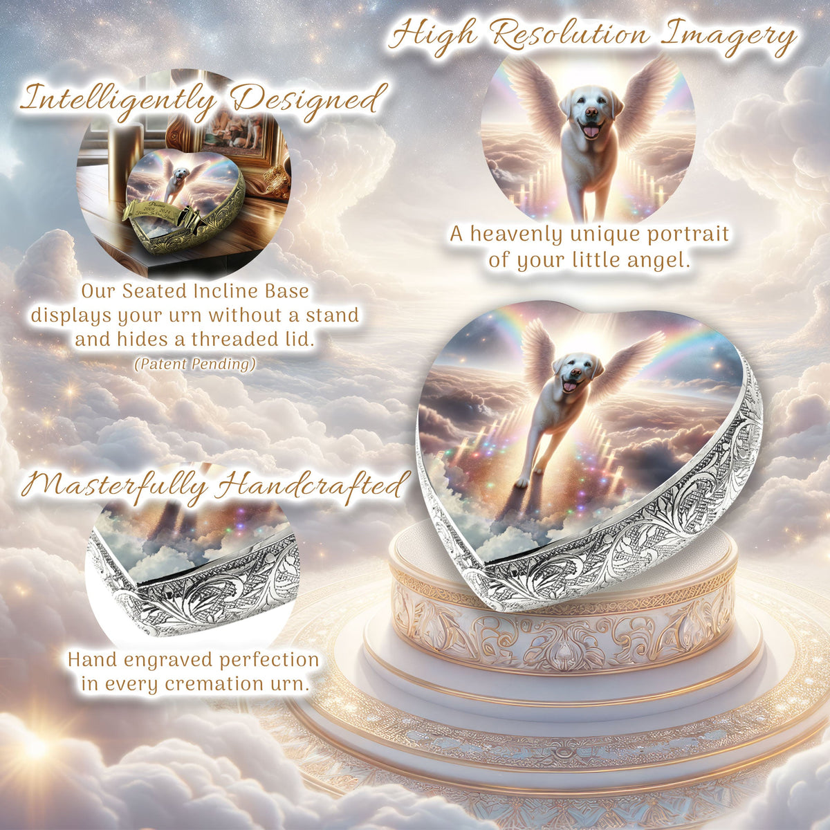 Eternal Elegance Dog Urns Labrador Retriever - Rainbow Bridge Dog Urn