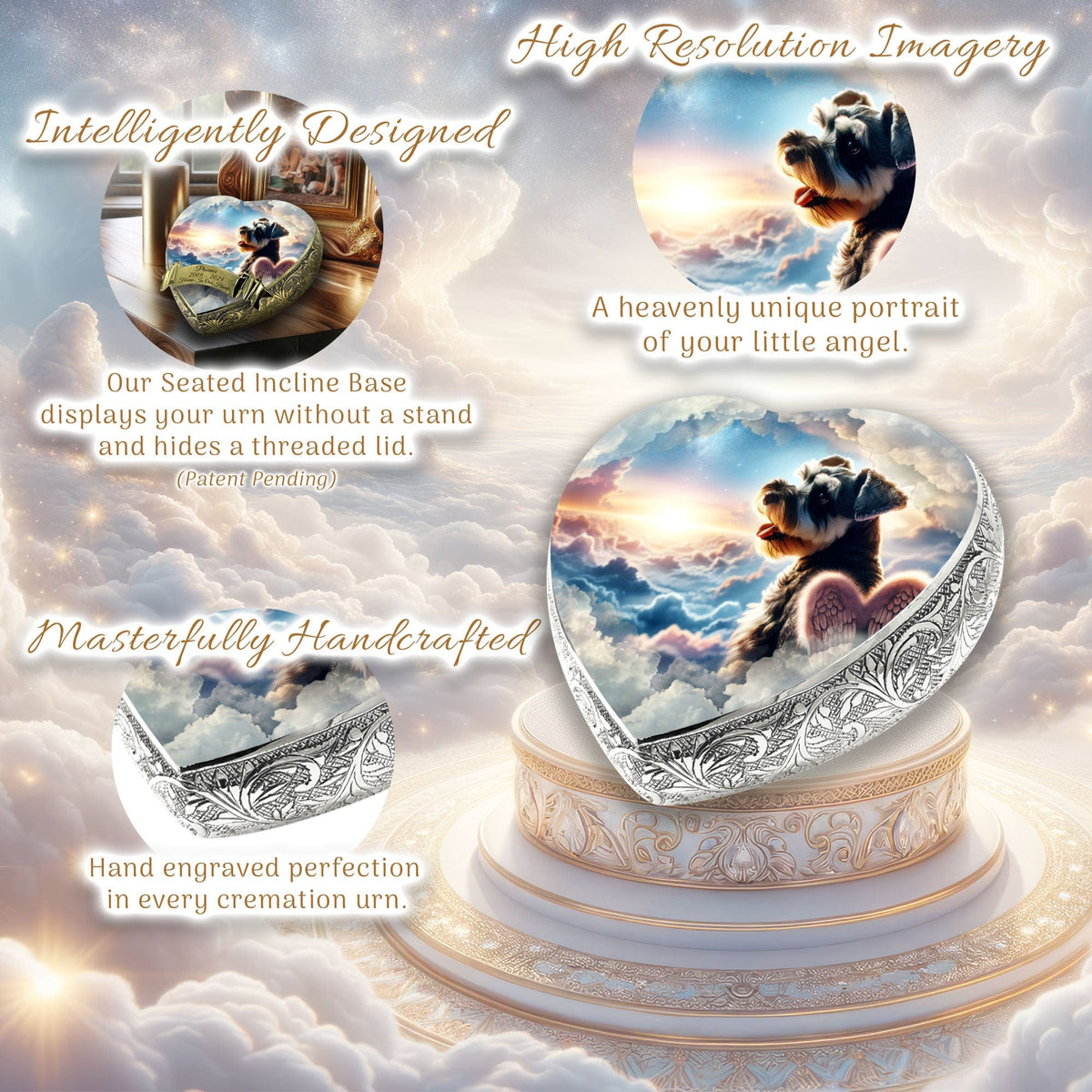 Eternal Elegance Dog Urns Miniature Schnauzer - Galactic Gaze Dog Urn