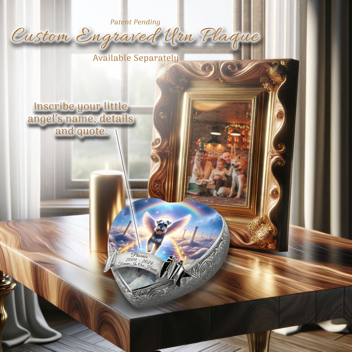 Eternal Elegance Dog Urns Miniature Schnauzer - Rainbow Bridge Dog Urn