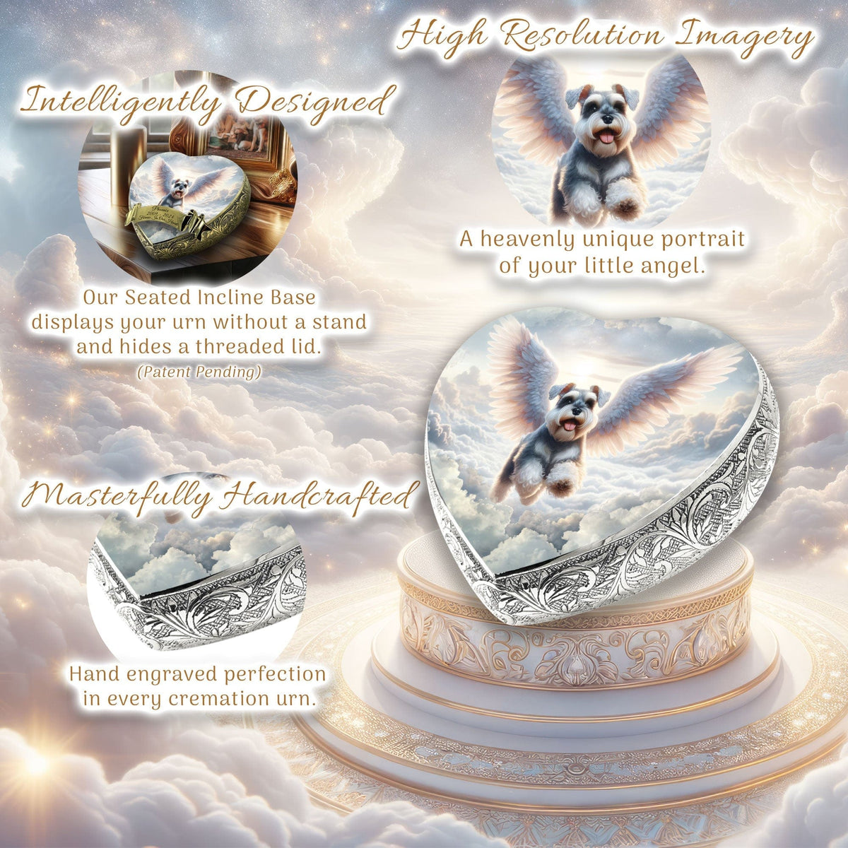 Eternal Elegance Dog Urns Miniature Schnauzer - Stellar Silk Dog Urn
