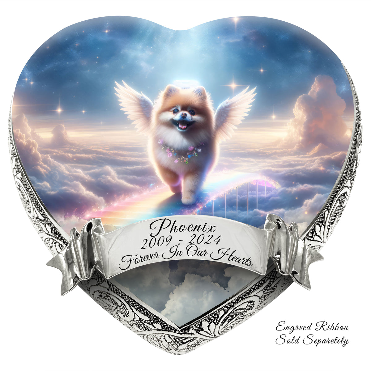 Eternal Elegance Dog Urns Pomeranian - Rainbow Bridge Dog Urn