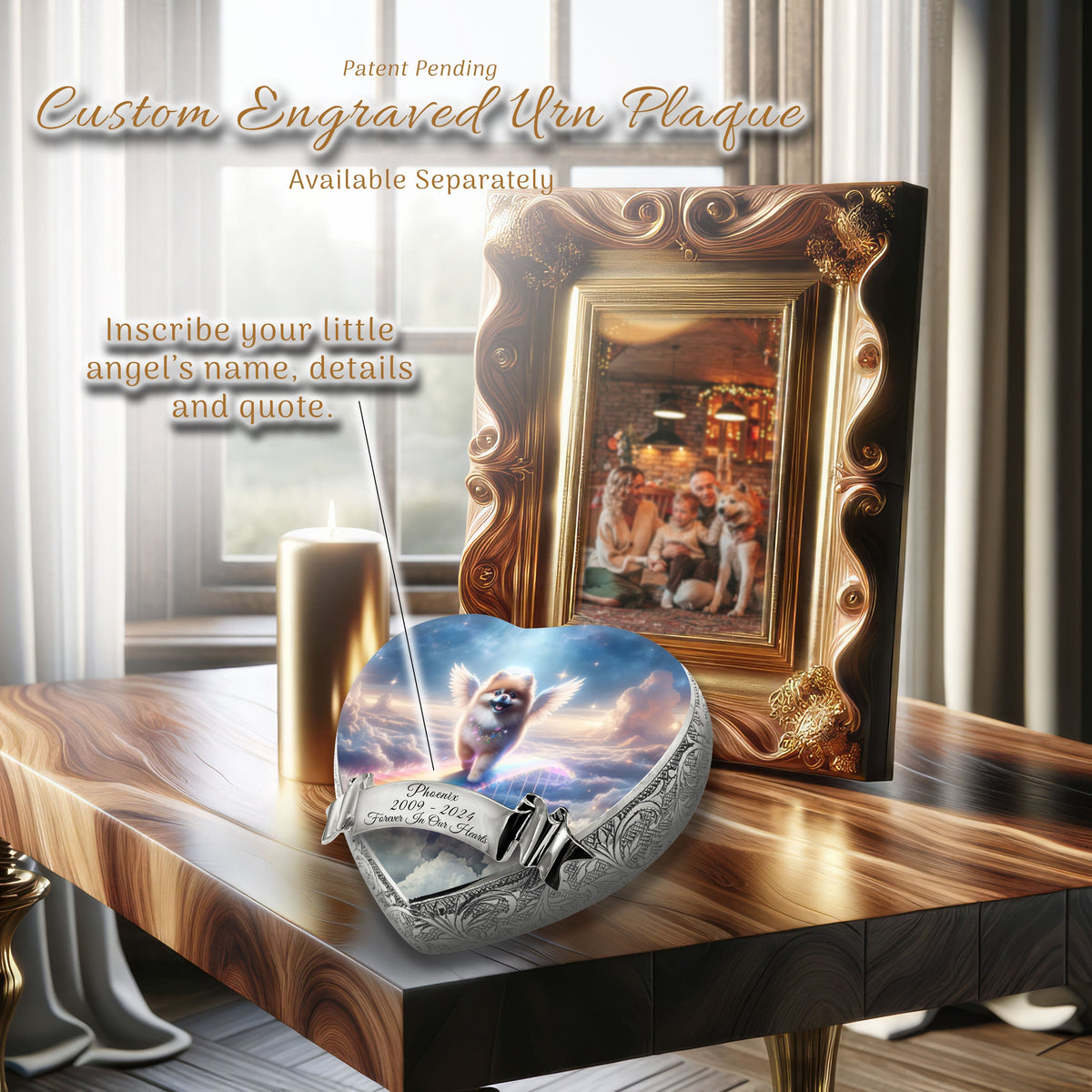 Eternal Elegance Dog Urns Pomeranian - Rainbow Bridge Dog Urn