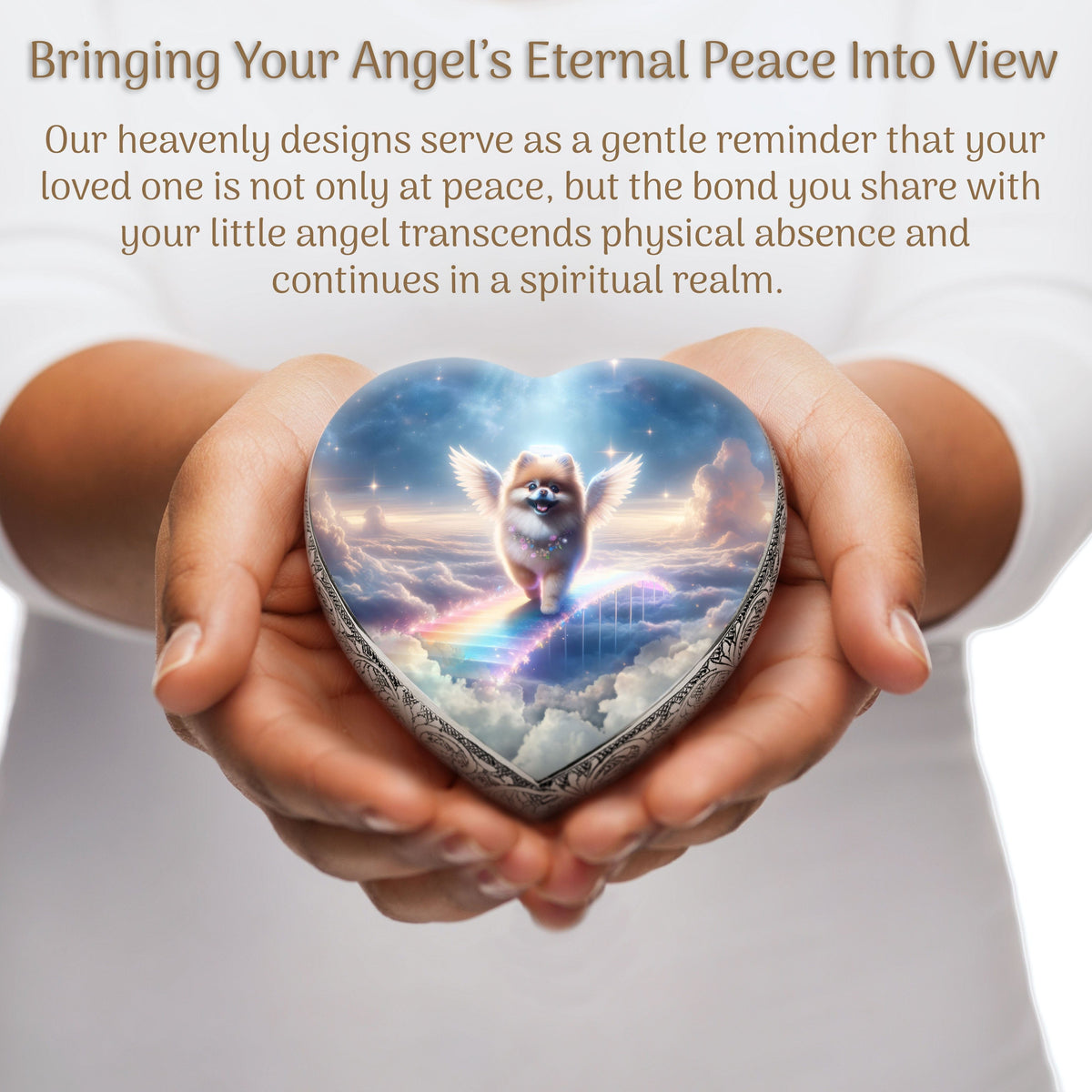 Eternal Elegance Dog Urns Pomeranian - Rainbow Bridge Dog Urn